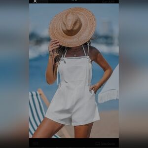 White Halter Neck Romper